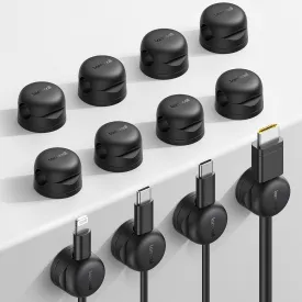 12Pack Rotatable Cord Organizer, Desk Office Nightstand Accessories - Lamicall [1s Lock] Cord Holder Mother's Day for Mother, Desk Phone Charger Cable Management, Wire Organizer Keeper Cable Clips