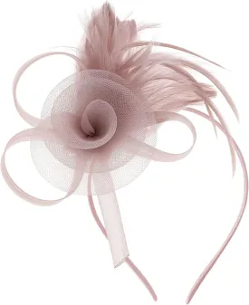 BABEYOND Fascinators Hats for Women - Tea Party Hats Kentucky Elegant Tulle Mesh Feather Bridal Wedding Headband Hair Clip
