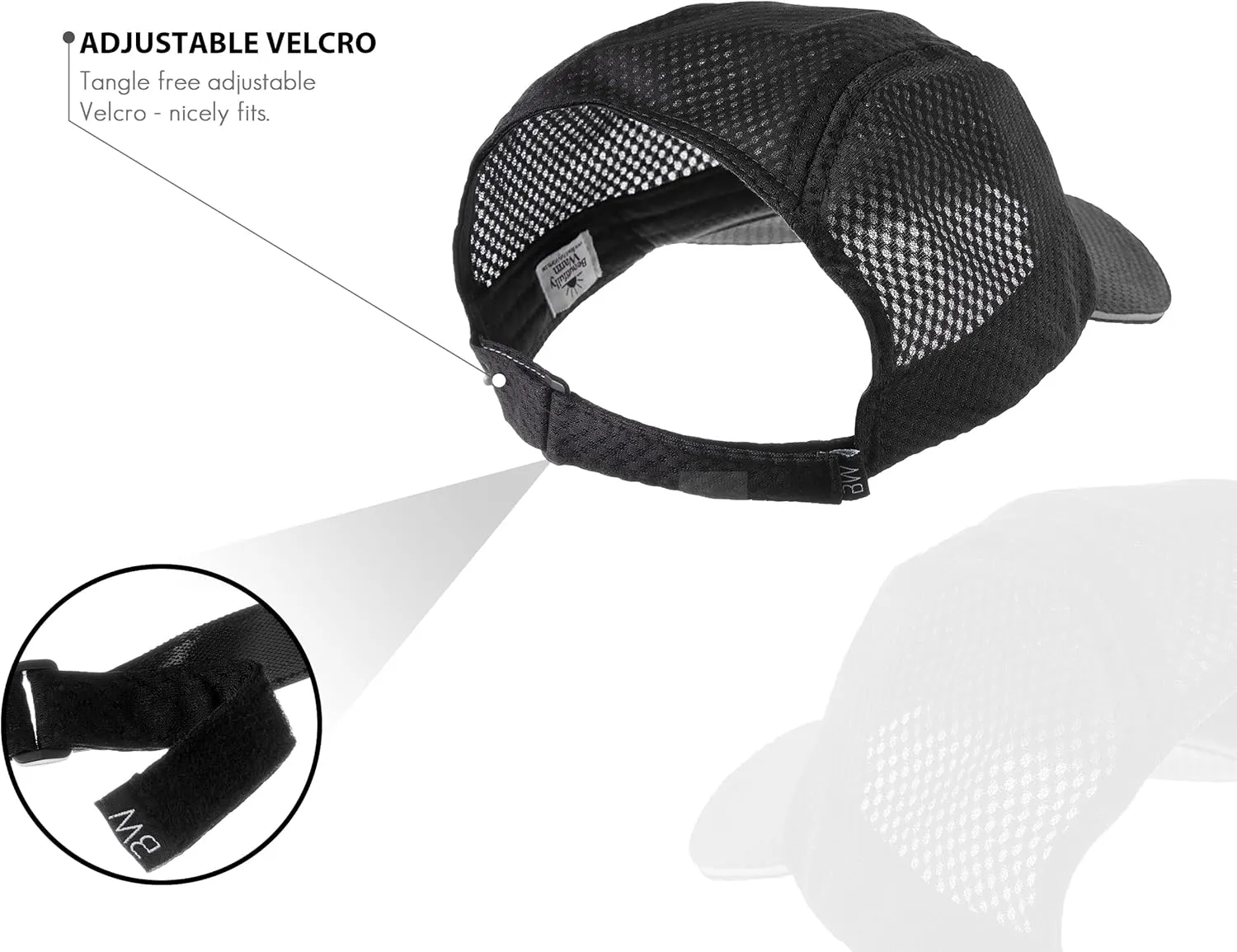 Backless Hat  Quick Dry Baseball Sport Hat for Women
