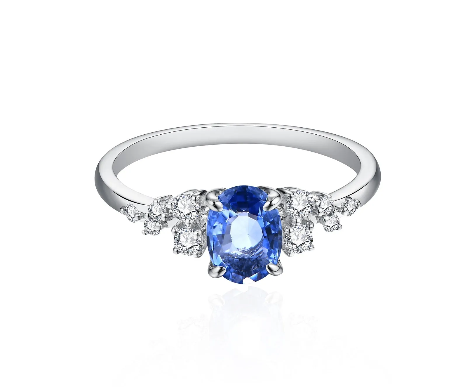 Blue Sapphire Diamond Ring