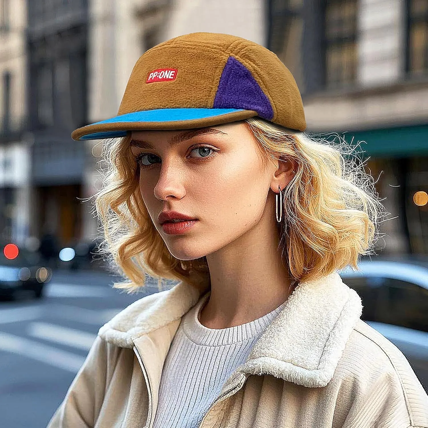Clakllie Flat Brim Baseball Cap 5 Panel Hat Vintage Trucker Hats for Men Urban Street Camping Hat Hip Hop Skateboard Hats