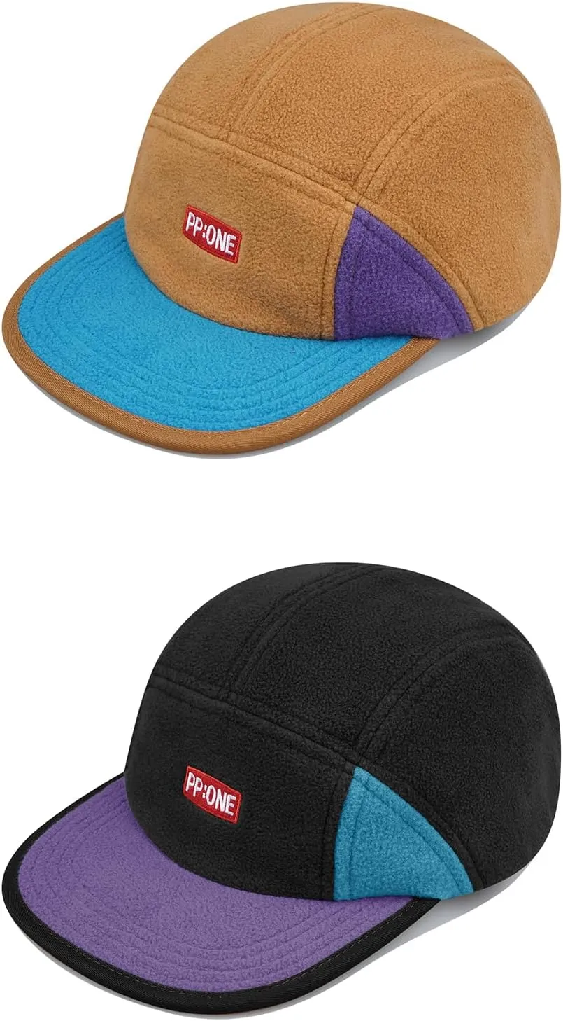 Clakllie Flat Brim Baseball Cap 5 Panel Hat Vintage Trucker Hats for Men Urban Street Camping Hat Hip Hop Skateboard Hats