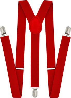 Dibi Mens Suspender with 3 Strong Clips Adjustable Braces