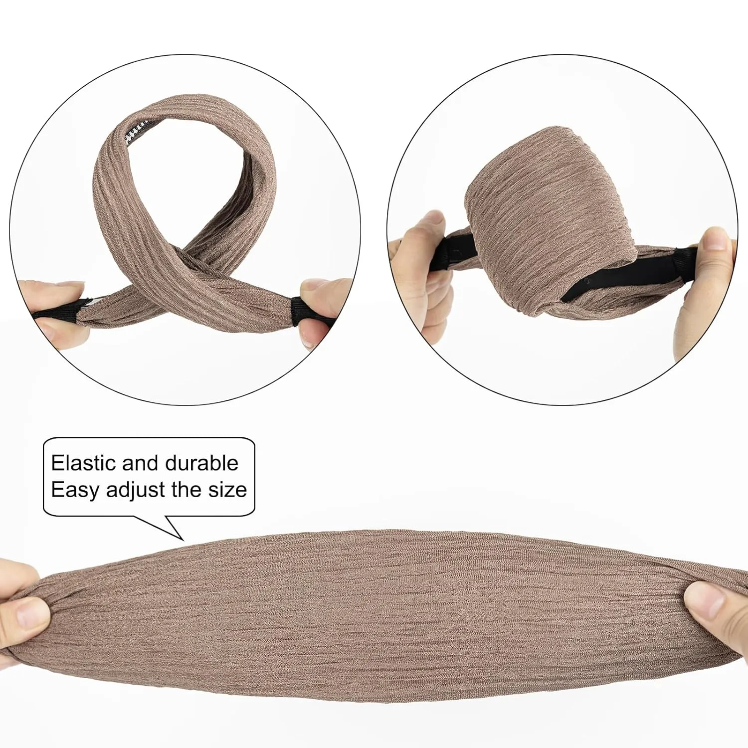 DORIS&JACKY Fashion 2.5 Inch Wide Lace Headbands Elastic Hairbands With Teeth Headwear Accessories For Women And Girls (Pattern 5-5PCS)