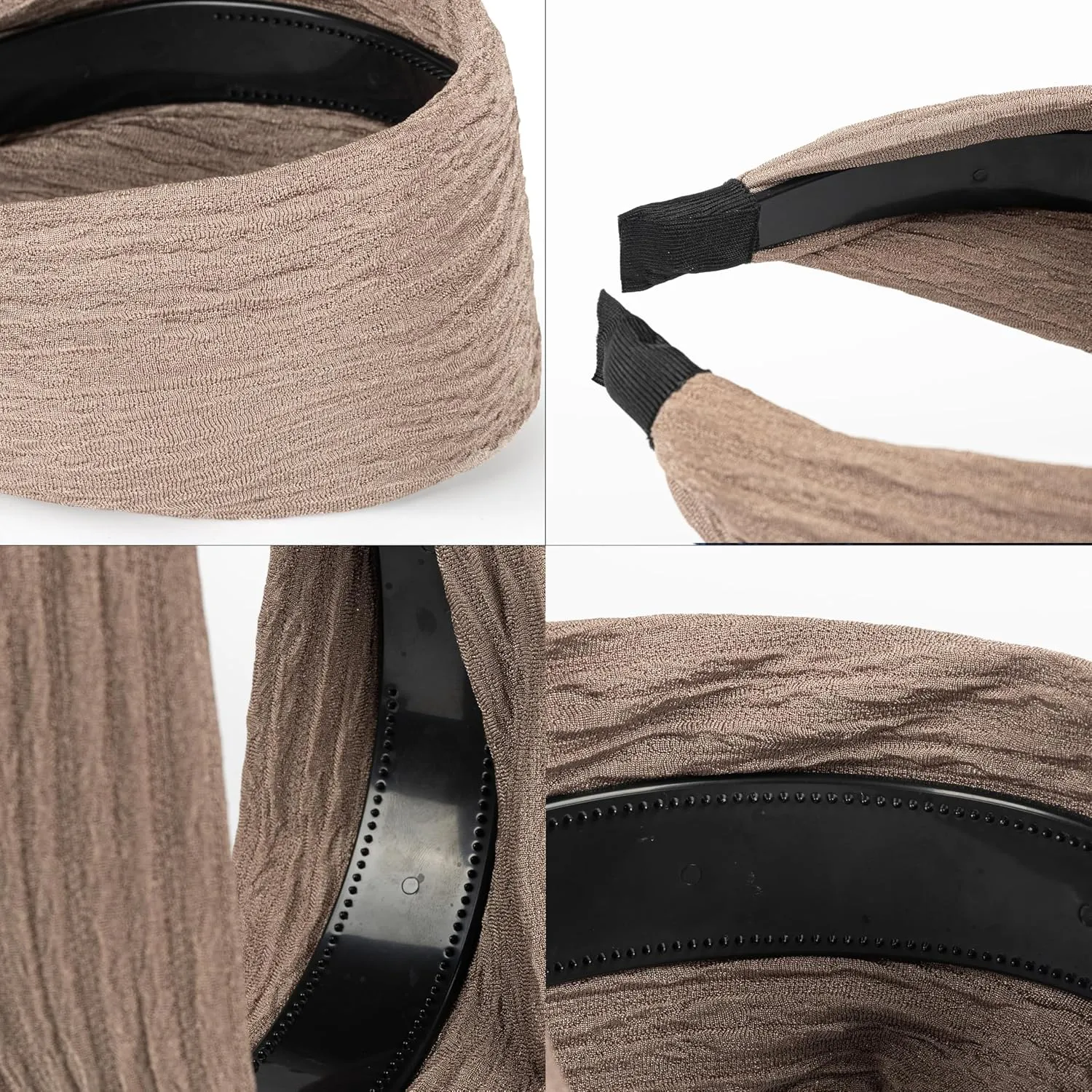 DORIS&JACKY Fashion 2.5 Inch Wide Lace Headbands Elastic Hairbands With Teeth Headwear Accessories For Women And Girls (Pattern 5-5PCS)