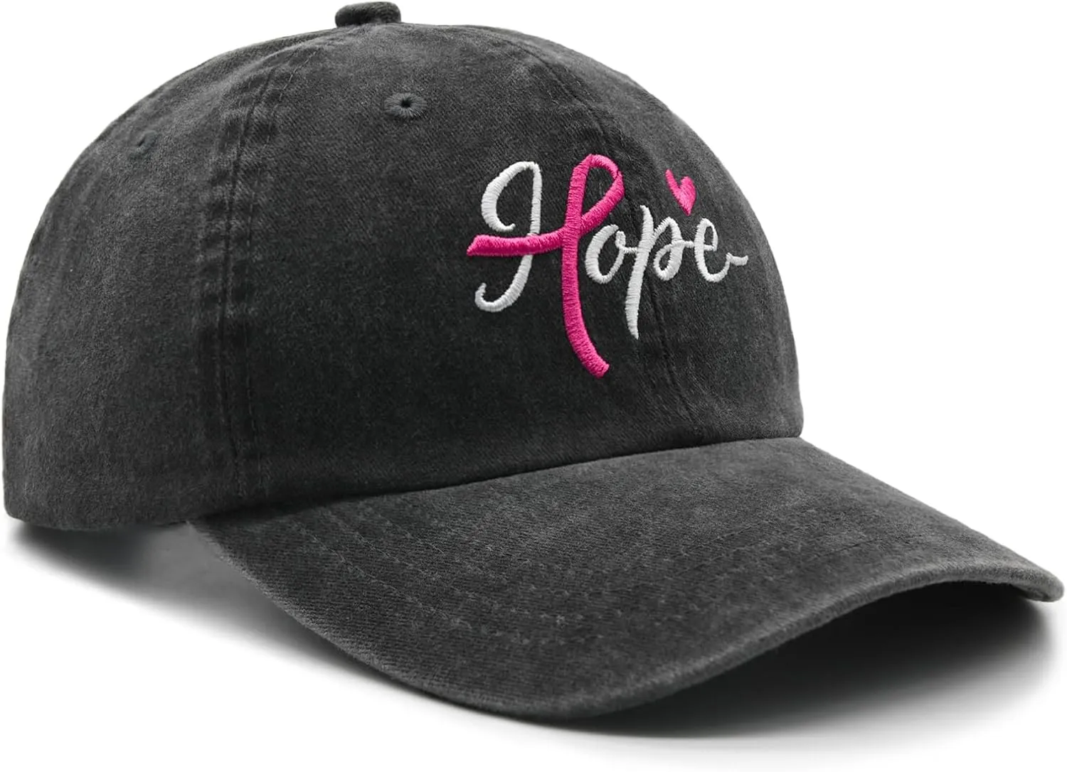 Fight Cancer Inspirational Gifts for Women, Embroidered Adjustable Breast Cancer Awareness Hope Hat