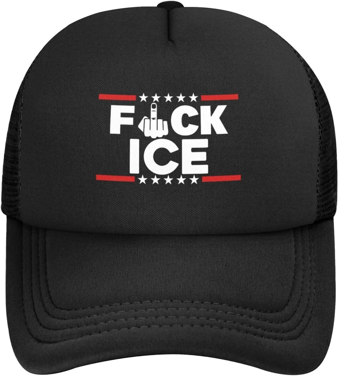 Fuck Ice Hat Support Immigrants Make America Great Hat Trucker Mesh Cap for Men Women Black