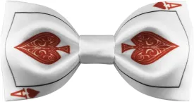 GUUNIEE Mens Satin Silk Bowtie Poker Ace Bow Ties