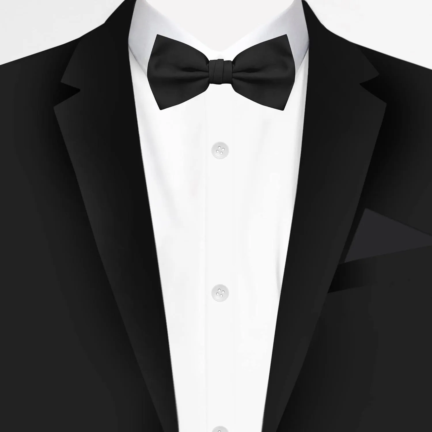 Jacob Alexander Men's Pretied Banded Adjustable Solid Color Bowtie
