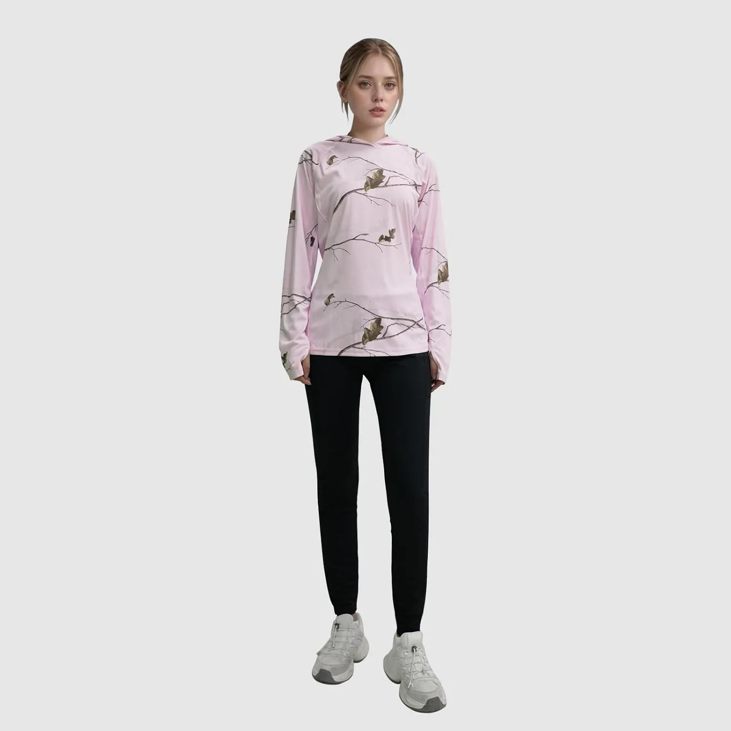 LOOGU Women's UPF 50  Sun Protection Hoodies Shirts Long Sleeve Lightweight Quick Dry UV Fishing Hking Outdoor
