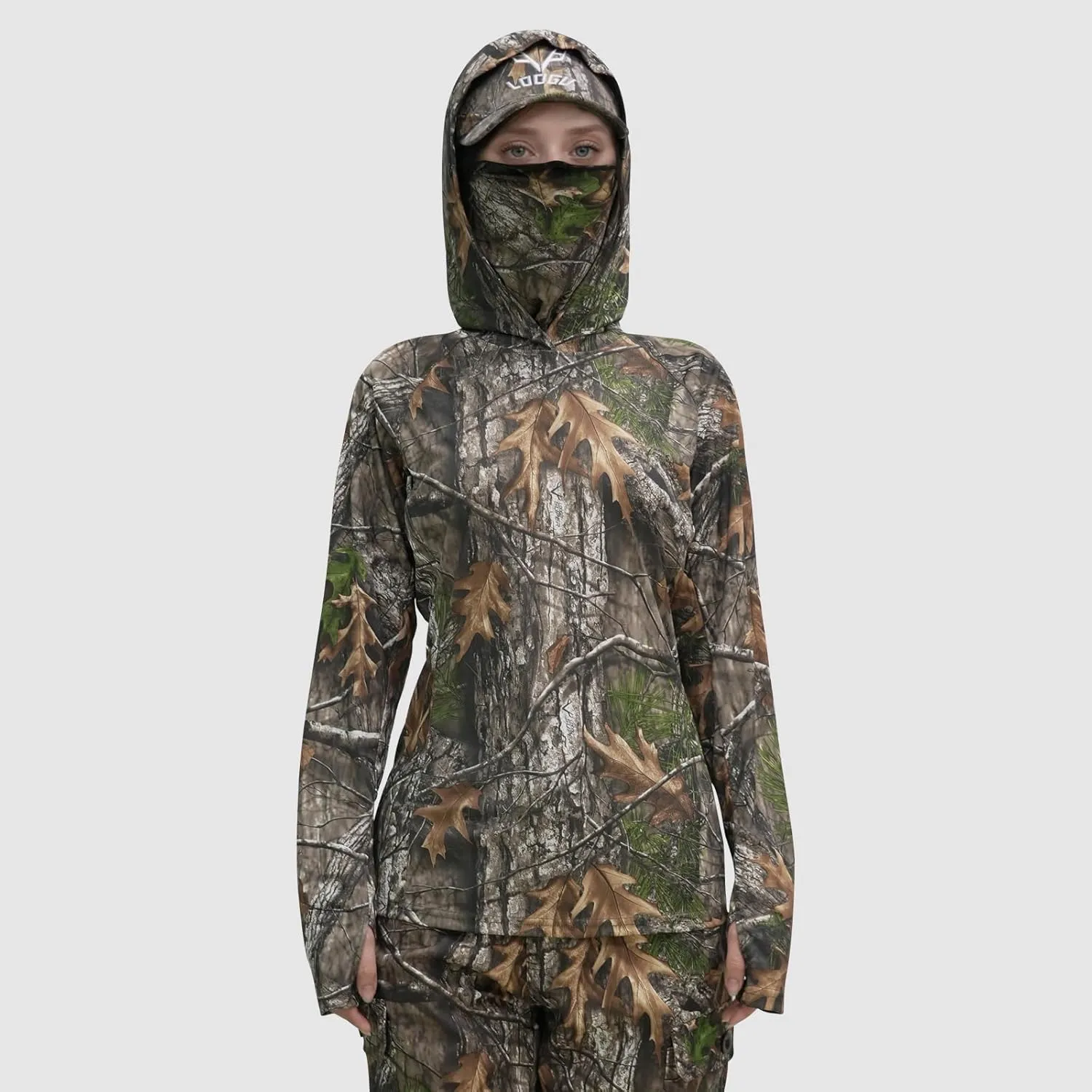 LOOGU Women's UPF 50  Sun Protection Hoodies Shirts Long Sleeve Lightweight Quick Dry UV Fishing Hking Outdoor