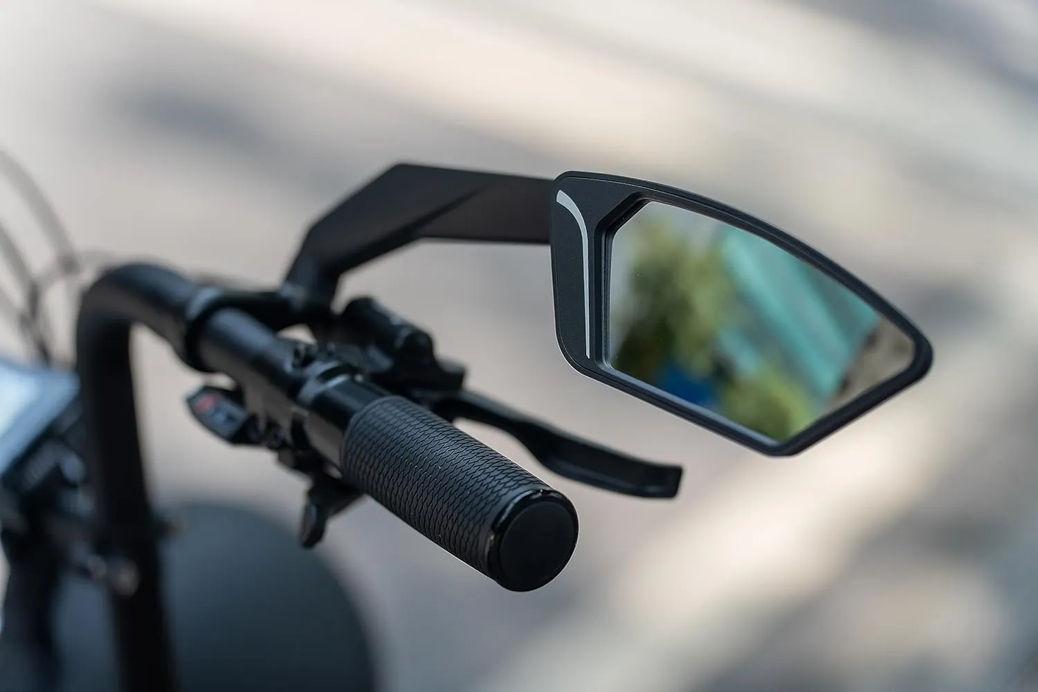 MEACHOW 2024NEW Handlebar Bike Mirror, Scratch Resistant Glass Lens, Ultra-HD, E-bike Mirror, Bicycle Mirror, (Blue Right Side) ME-013RB