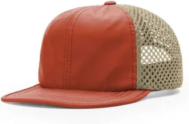 Richardson Rouge Wide Set Mesh Cap One Size Texas Orange/Khaki