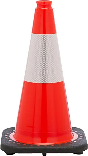 RS45015C3M6 Revolution Series 18" Traffic Cone Wide Body with 6" Reflective Cone Collar, Orange Color