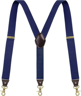 Suspenders for Men, Adjustable Suspenders Gold Clip with Elastic Straps Y-Back Construction Heavy Duty for Work