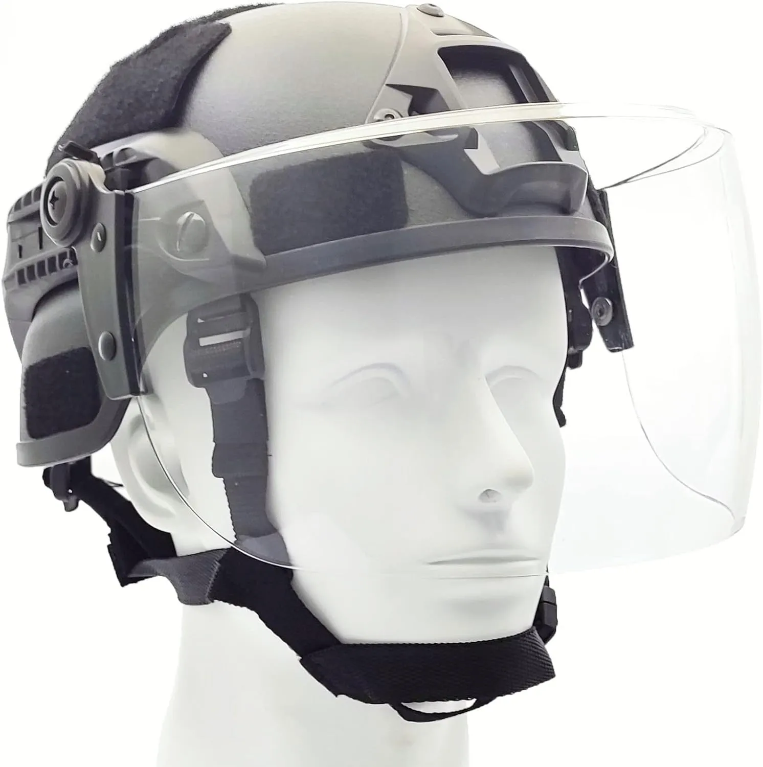Tactical ACH Airsoft Helmet with Full Face Clear Visor Protective Guard MICH 2000 Mode for Paintball Outdoor CS Wargame