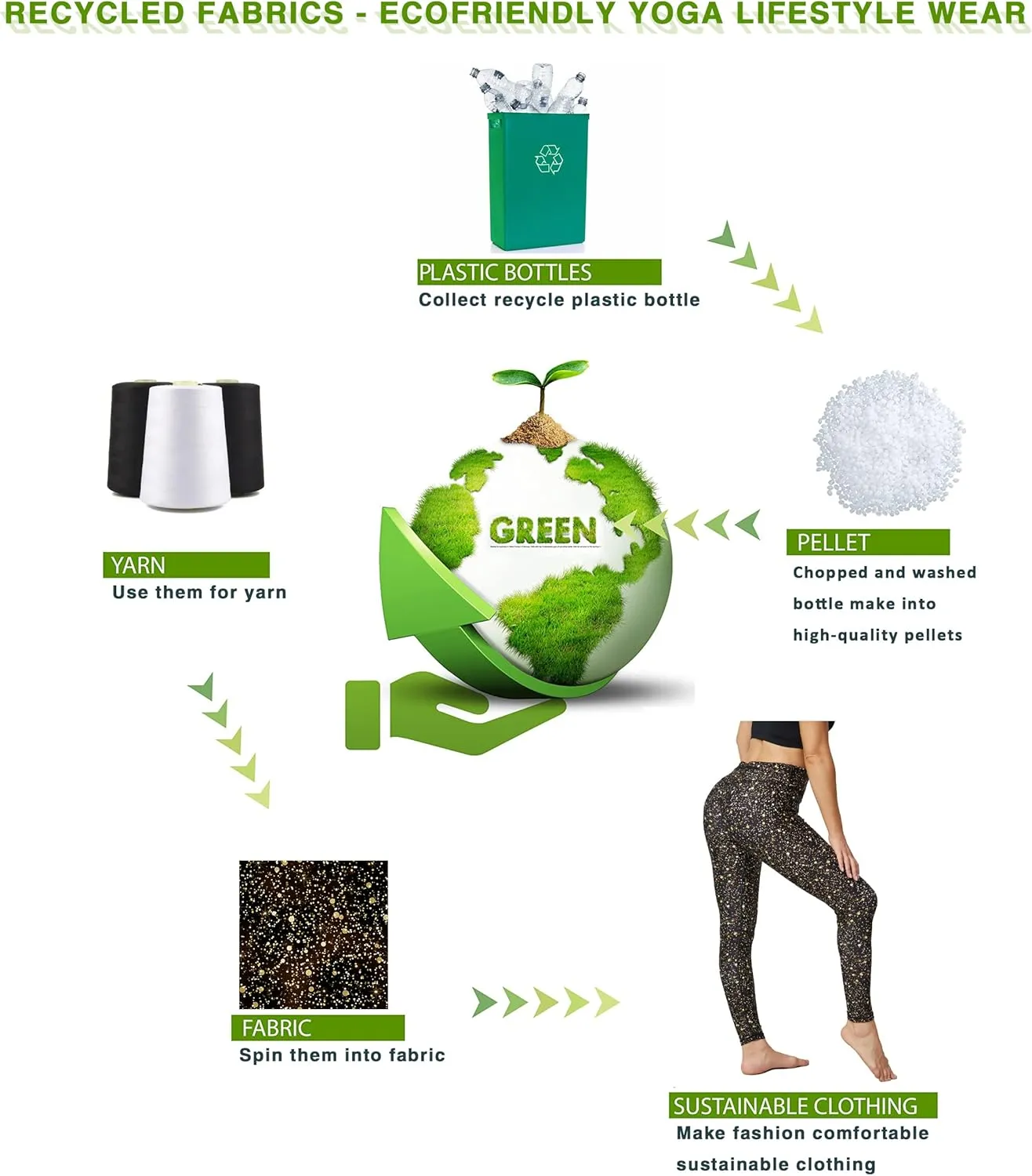 UIUO-UIPEU Women's Printed Yoga Pants with Pockets 7/8 Workout Leggings for Women Tummy Control Compression Leggings