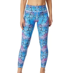 UIUO-UIPEU Women's Printed Yoga Pants with Pockets 7/8 Workout Leggings for Women Tummy Control Compression Leggings