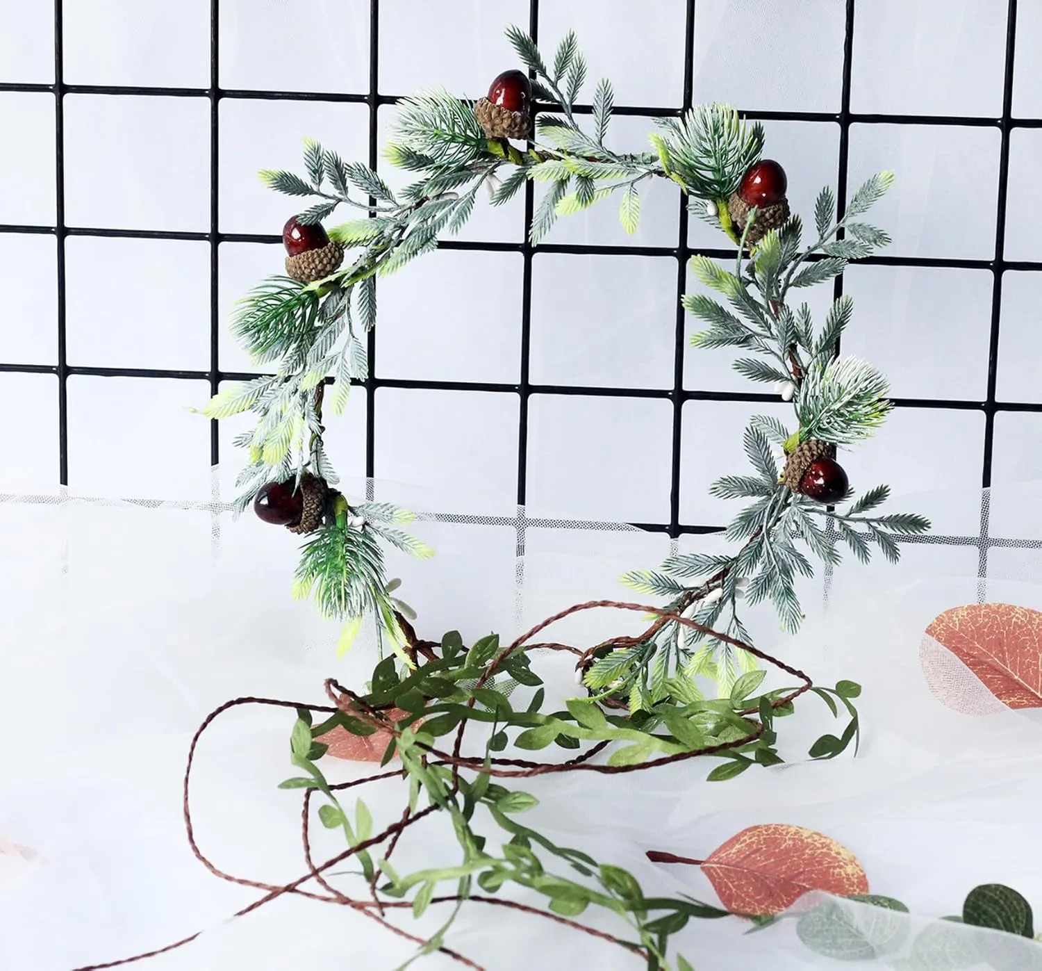 Vivivalue Floral Crown Girl Floral Headband Flower Headpiece Halo Wedding Party Photos
