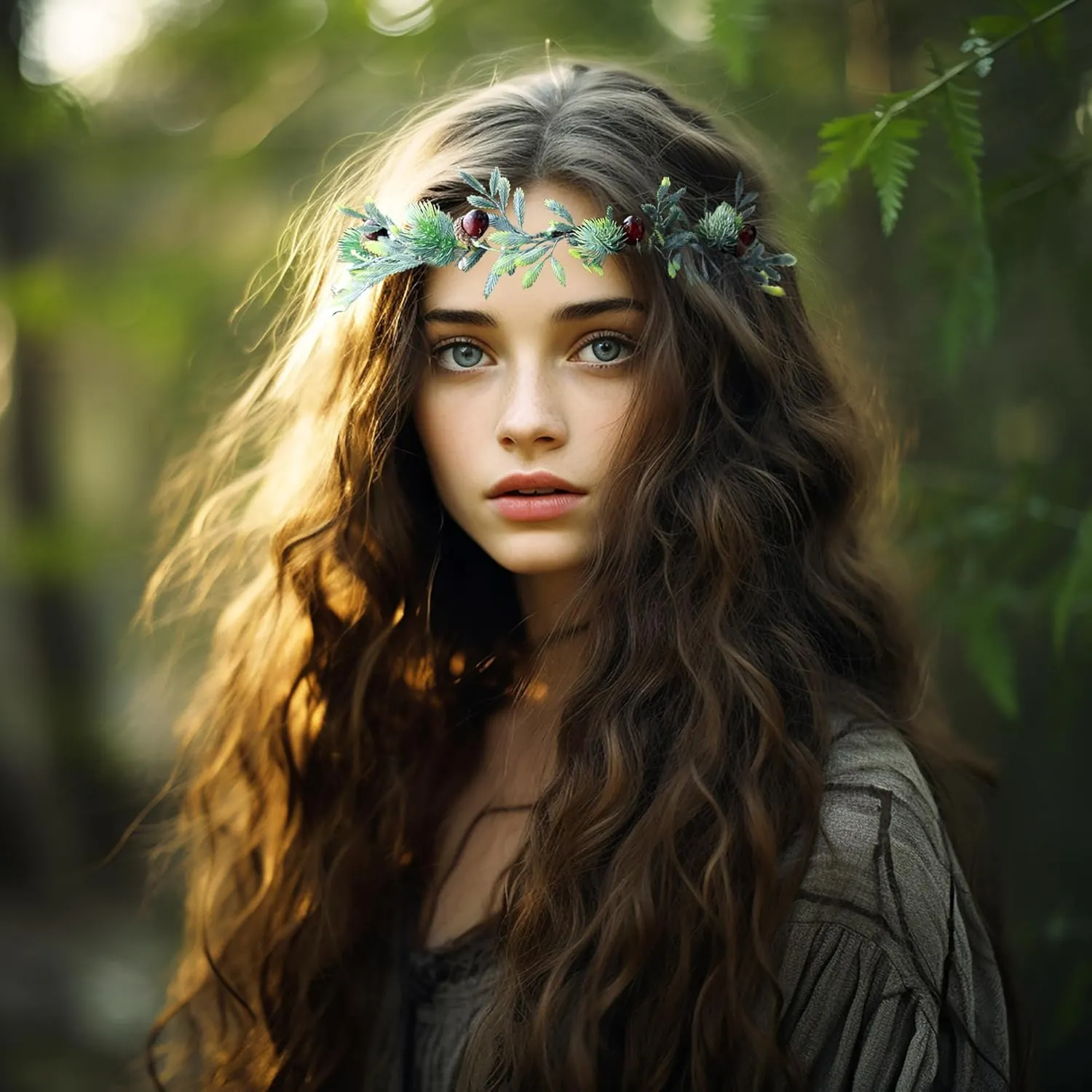 Vivivalue Floral Crown Girl Floral Headband Flower Headpiece Halo Wedding Party Photos