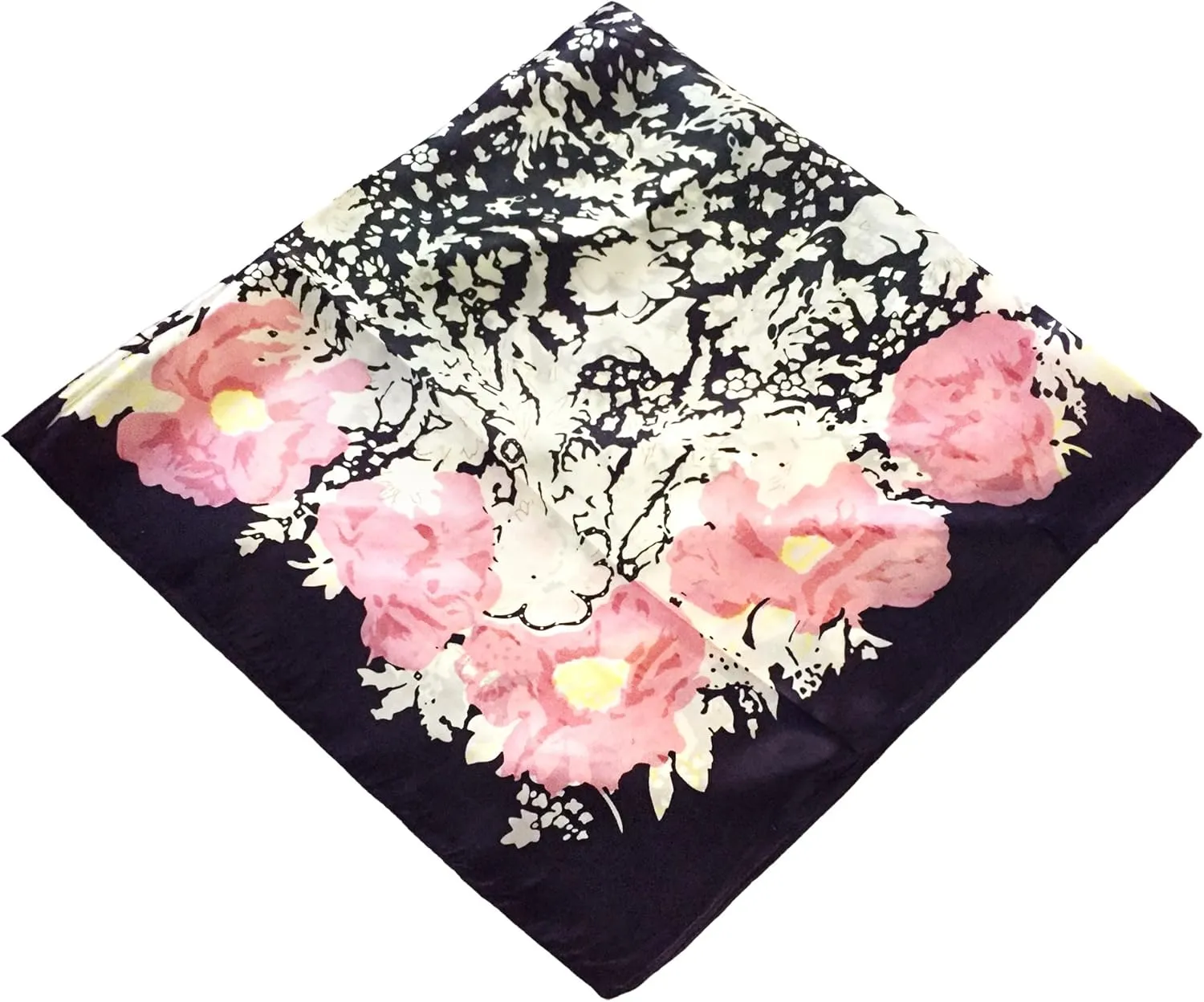 Women's Graphic Print 100% Silk, Silk Scarf Square, 33X33 Inches